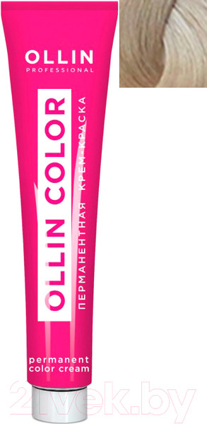 Изображение товара Крем-краска для волос Ollin Professional Color перманентная 10/1 (100мл, светлый блондин пепельный)