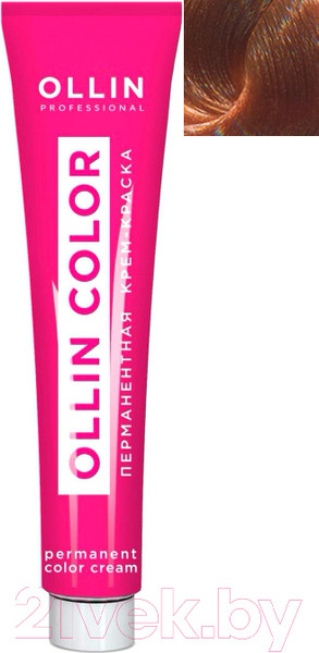 Изображение товара Крем-краска для волос Ollin Professional Color перманентная 10/43 (100мл, светлый блондин медно-золотистый)
