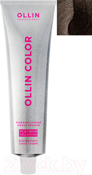 Изображение товара Крем-краска для волос Ollin Professional Color Platinum Collection перманентная 8/17  (100мл, светло-русый пепельно коричневый)