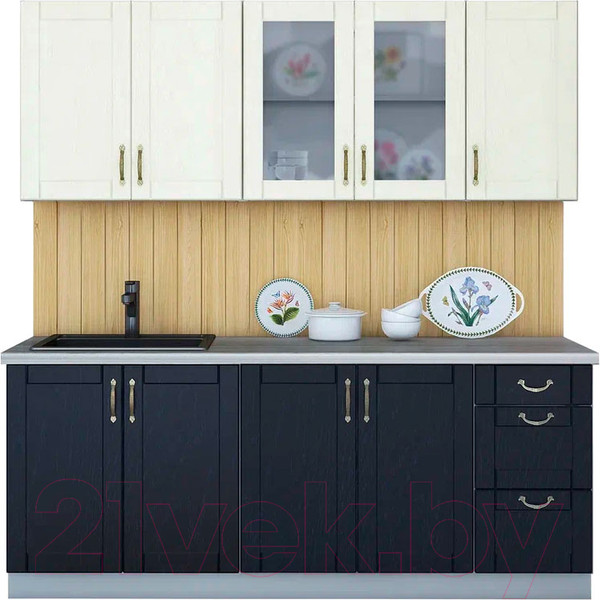 Изображение товара Кухонный гарнитур Интерлиния Мила Крафт 2.0 А (дуб королевский/дуб снежный)