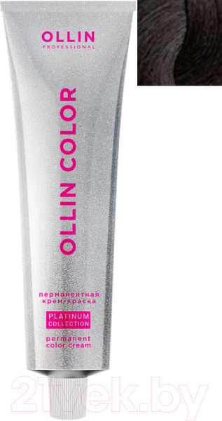 Изображение товара Крем-краска для волос Ollin Professional Color Platinum Collection перманентная 6/112  (100мл, темно-русый интенсивно-пепельный фиолетовый)