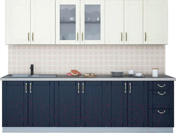 Изображение товара Кухонный гарнитур Интерлиния Мила Крафт 2.6 А (дуб королевский/дуб снежный)