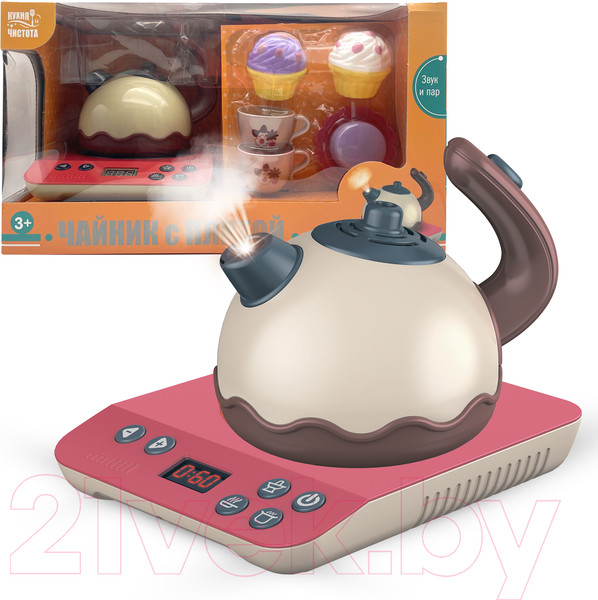 Изображение товара Кухонная плита игрушечная Bondibon Кухня и чистота с плитой / ВВ5381