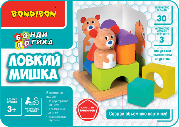 Изображение товара Развивающая игра Bondibon Бонди Логика Ловкий мишка / ВВ5374