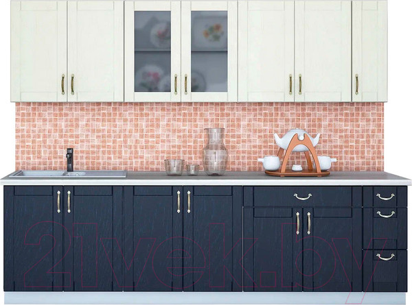 Изображение товара Кухонный гарнитур Интерлиния Мила Крафт 2.7 (дуб королевский/дуб снежный)