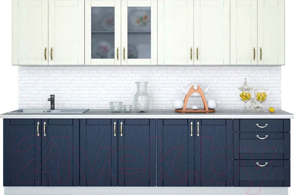 Изображение товара Кухонный гарнитур Интерлиния Мила Крафт 3.0 А (дуб королевский/дуб снежный)