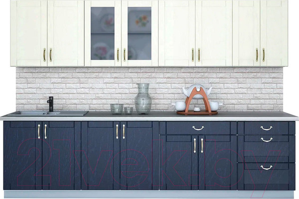 Изображение товара Кухонный гарнитур Интерлиния Мила Крафт 3.0 Б (дуб королевский/дуб снежный)