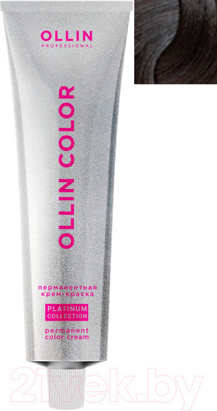 Изображение товара Крем-краска для волос Ollin Professional Color Platinum Collection перманентная 8/112 (100мл, светло-русый интенсивно пепельно фиолетовый)