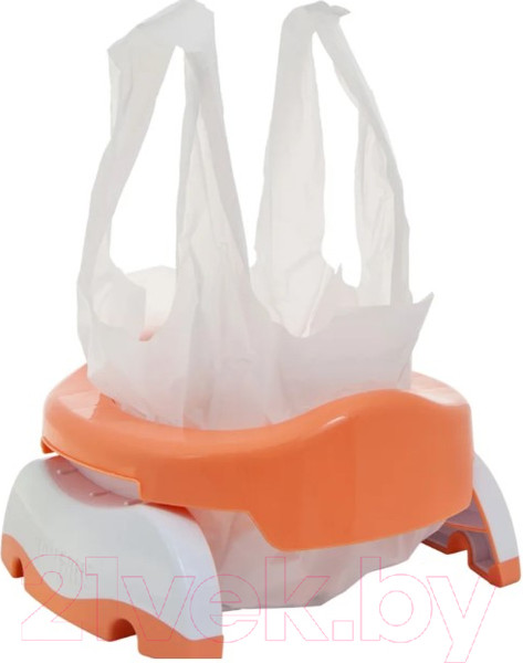 Изображение товара Дорожный горшок Potette Plus 2730 (персиковый, с одноразовыми пакетами)