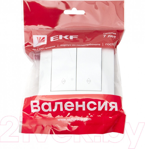 Изображение товара Выключатель EKF PROxima Валенсия / EWV10-027-10 (белый)