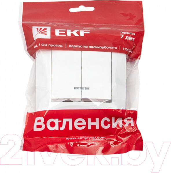 Изображение товара Выключатель EKF PROxima Валенсия / EWV10-123-10 (белый)