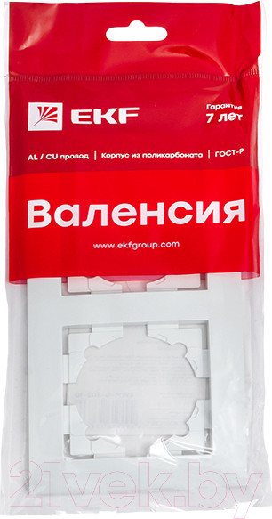 Изображение товара Рамка для выключателей и розеток EKF PROxima Валенсия / EWM-G-302-10 (белый)