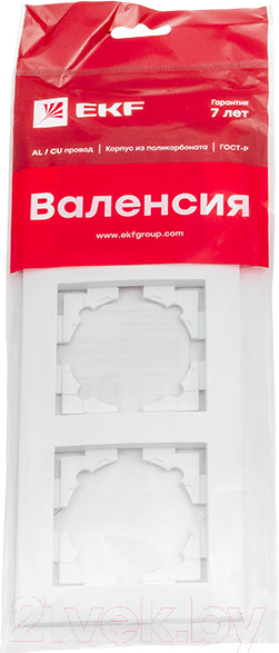 Изображение товара Рамка для выключателей и розеток EKF PROxima Валенсия / EWM-G-303-10 (белый)