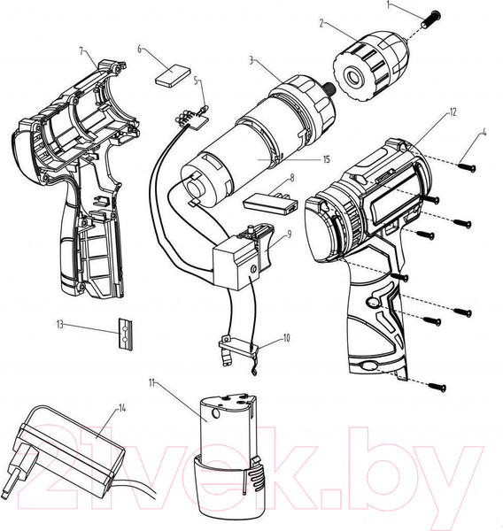 Изображение товара Аккумуляторная дрель-шуруповерт Kolner KCD 12-2LC