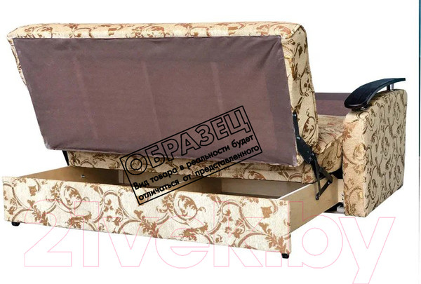 Изображение товара Диван Асмана Виктория 120 с декором 2 (шинил квадро 2/подлоконтник ткань)