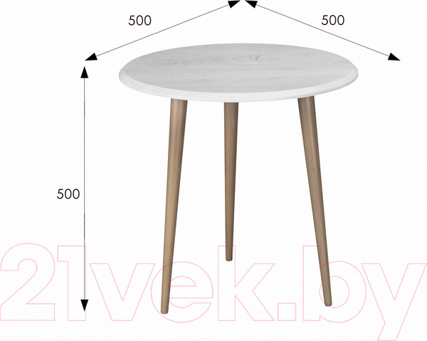 Изображение товара Журнальный столик Мебелик BeautyStyle 9 (дуб дымчатый/шимо)