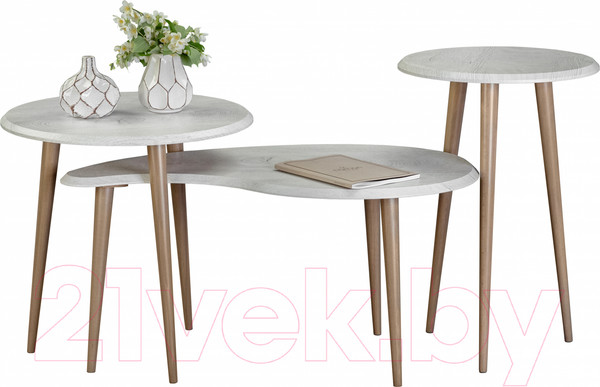 Изображение товара Журнальный столик Мебелик BeautyStyle 2 (дуб дымчатый/шимо)