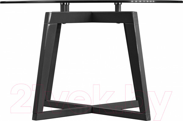 Изображение товара Журнальный столик Мебелик Рилле 445 (серый графит/стекло прозрачное круг)