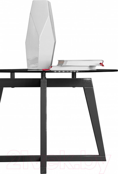 Изображение товара Журнальный столик Мебелик Рилле 445 (серый графит/стекло прозрачное круг)