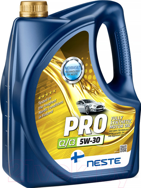 Изображение товара Моторное масло Neste Pro C2/C3 5W30 / 118445 (4л)