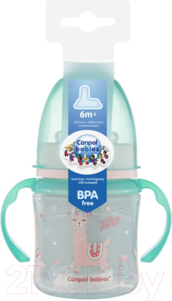 Изображение товара Поильник Canpol Easy Start Exotic Animals / 35/207 (120мл, зеленый)