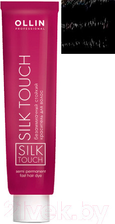 Изображение товара Крем-краска для волос Ollin Professional Silk Touch Безаммиачная 5/71 (60мл, светлый шатен коричнево-пепельный)