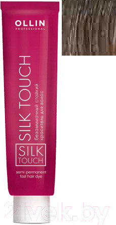 Изображение товара Крем-краска для волос Ollin Professional Silk Touch Безаммиачная 6/1 (60мл, темно-русый пепельный)