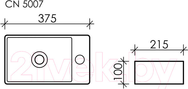Изображение товара Умывальник Ceramica Nova Element CN5007
