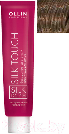 Изображение товара Крем-краска для волос Ollin Professional Silk Touch Безаммиачная 8/7  (60мл, светло-русый коричневый)