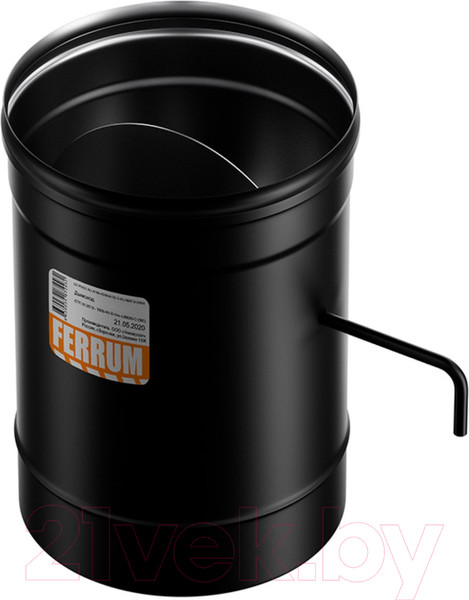 Изображение товара Шибер для дымохода Ferrum Ф150 / f6131 (430/0.8мм/эмаль/600° черный)