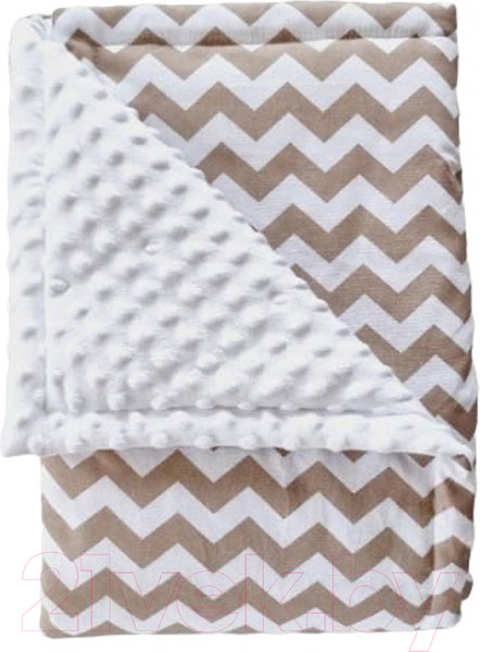 Изображение товара Плед для малышей Sofi Зигзаги 90x90 / 5030 (коричневый)