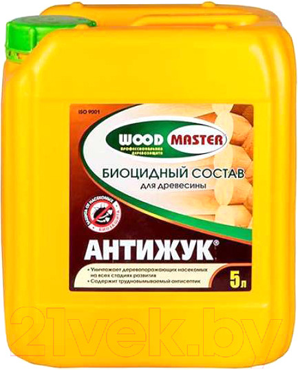 Изображение товара Защитно-декоративный состав WoodMaster Антижук Биоцидный (5л)