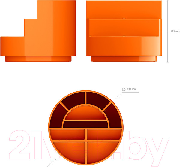 Изображение товара Органайзер настольный Erich Krause Mini Burger Neon Solid / 55771 (оранжевый)