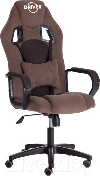 Изображение товара Кресло геймерское Tetchair Driver флок/ткань (коричневый)