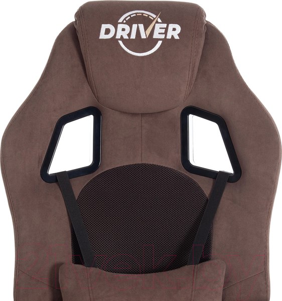 Изображение товара Кресло геймерское Tetchair Driver флок/ткань (коричневый)
