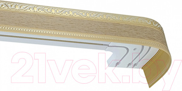 Изображение товара Карниз для штор LEGRAND Монарх с поворотами 2.0 / 58068138 (дуб светлый)