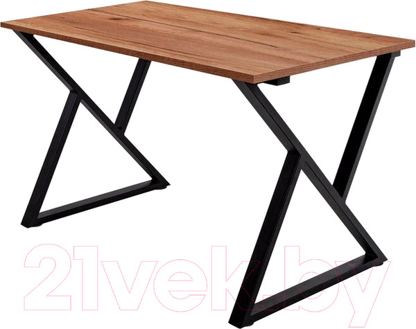 Изображение товара Обеденный стол Millwood Дели Л18 100x70x75 (дуб табачный крафт/металл черный)