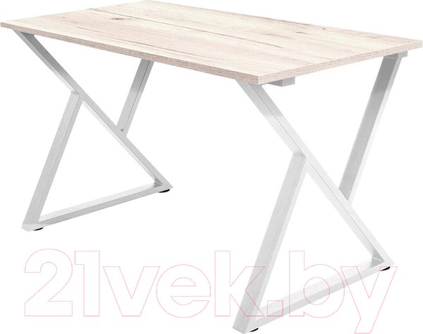 Изображение товара Обеденный стол Millwood Дели Л18 100x70x75 (дуб белый крафт/металл белый)