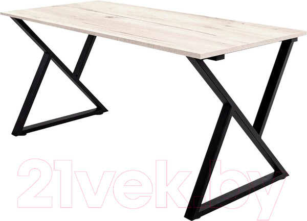 Изображение товара Обеденный стол Millwood Дели Л18 120x70x75 (дуб белый крафт/металл черный)