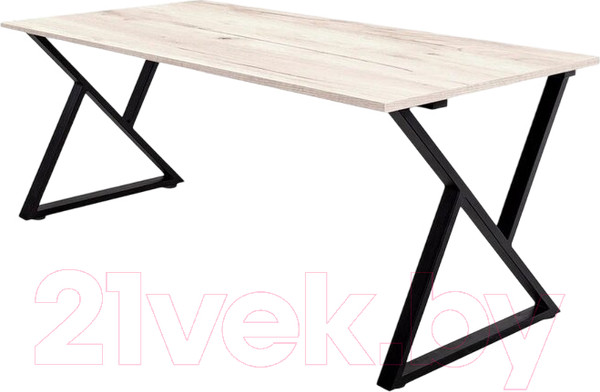 Изображение товара Обеденный стол Millwood Дели Л18 130x80x75 (дуб белый крафт/металл черный)