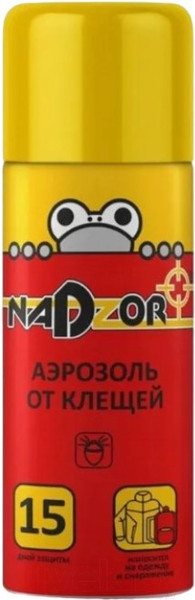 Изображение товара Аэрозоль от насекомых Nadzor ISU001ER от клещей (100мл)