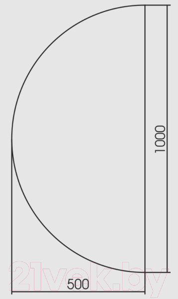 Изображение товара Зеркало Silver Mirrors Пьяно 100x50 / LED-00002470