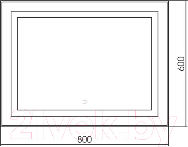 Изображение товара Зеркало Silver Mirrors Саурон 80x60 / LED-00002509