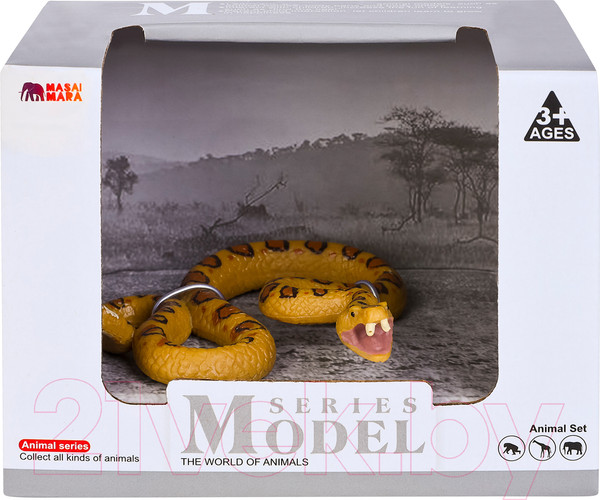 Изображение товара Фигурка игровая Masai Mara Мир диких животных. Змея / MM218-159