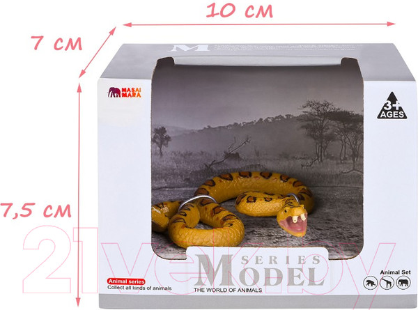 Изображение товара Фигурка игровая Masai Mara Мир диких животных. Змея / MM218-159
