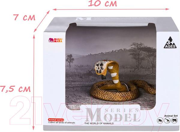Изображение товара Фигурка игровая Masai Mara Мир диких животных. Змея Кобра / MM218-160
