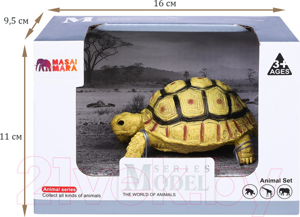 Изображение товара Фигурка коллекционная Masai Mara Мир диких животных. Желтоголовая черепаха / MM218-375