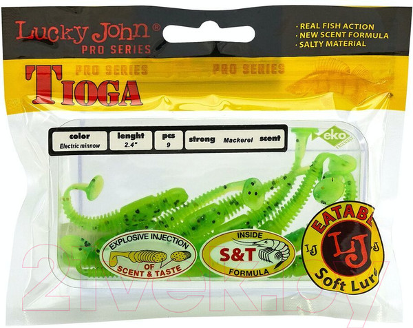 Мягкая приманка Lucky John Pro Series Tioga 06.20/T18 (9шт) — фото 6