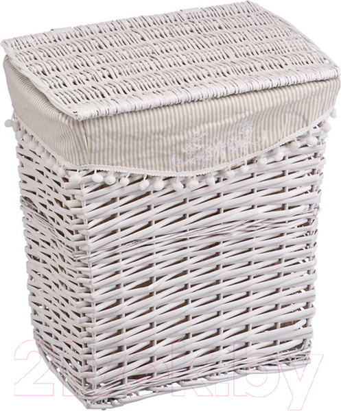 Изображение товара Корзина для белья Natural House Колокольчик 390x280x450 / EW-31 L (белый)