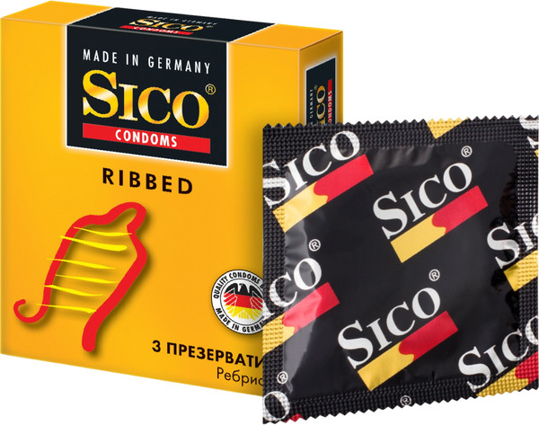 Изображение товара Презервативы Sico Ribbed (3шт)